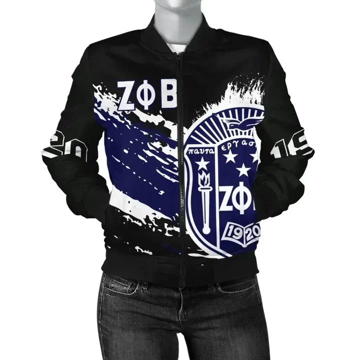 Hoodifize Jacket - Zeta Phi Beta Bomber Jacket - Tip Style - J4