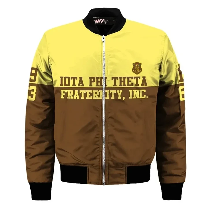 Hoodifize Jacket - Iota Phi Theta Frataternity Inc Sleeve Zip Bomber Jacket J5