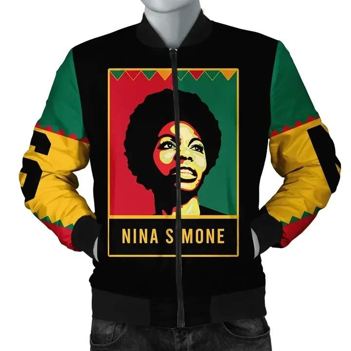 Hoodifize Jacket - Nina Simone Black History Month Style Bomber Jacket J09