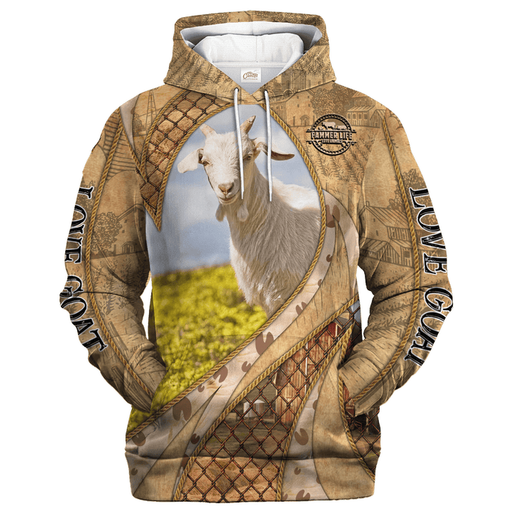 In The Memories Of Goat Hoodie, 3D All Over Print Farm Hoodie, Gift For Farmer