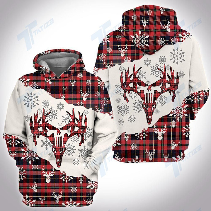 Hunting Christmas Hoodie 3D All Over Print Hunter Hoodie Xmas Pattern Christmas Gift For Hunting Lover