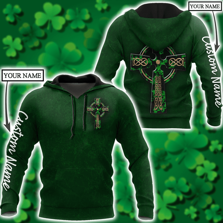 Personalized Saint Patrick's Day Shirt For Man Women, St. Patrick's Day Shirt, Cross Irish Patrick's Day Gift