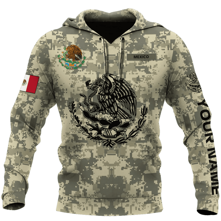 Personalized Mexican Army Hoodies, 3D Army Mexico Hoodie For Men And Women, Army Mexican Hoodie