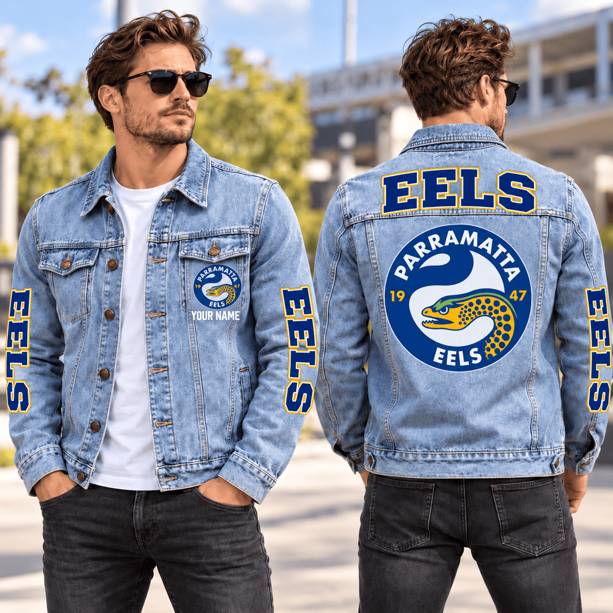 Parramatta Eels NRL New Denim Jacket Personalized Any Name Gifts