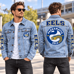 Parramatta Eels NRL New Denim Jacket Personalized Any Name Gifts