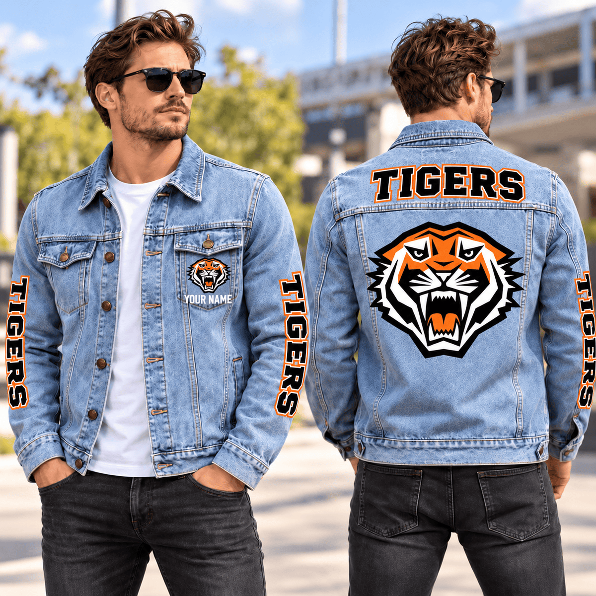 Wests Tigers NRL New Denim Jacket Personalized Any Name Gifts