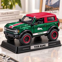 South Sydney Rabbitohs NRL Car Acrylic Block Plaque Custom Any Name Gift For Fan Love