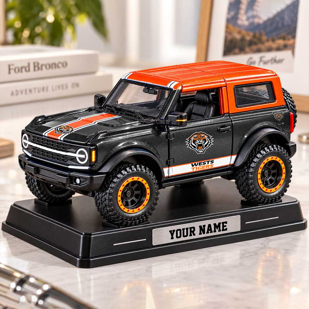 Wests Tigers NRL Car Acrylic Block Plaque Custom Any Name Gift For Fan Love