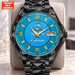 Sharks NRL Team New Style Men Luxury Hand Watch Personalized Any Name