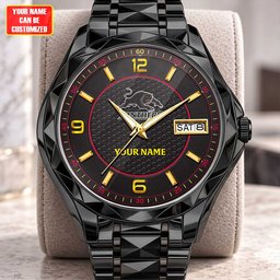 Penrith Panthers NRL Team New Style Men Luxury Hand Watch Personalized Any Name