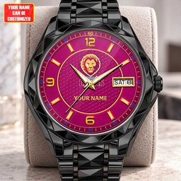 Brisbane Lions AFL Men Luxury Hand Watch Personalized Any Name Gift For Fan