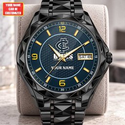Carlton Blues AFL Men Luxury Hand Watch Personalized Any Name Gift For Fan