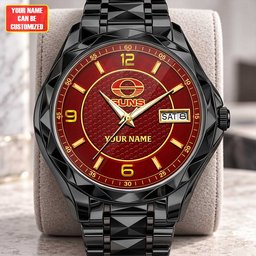 Gold Coats Suns AFL Men Luxury Hand Watch Personalized Any Name Gift For Fan