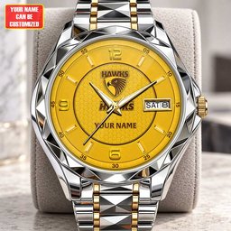 Hawthorn AFL Men Luxury Hand Watch Personalized Any Name Gift For Fan