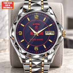 Melbourne AFL Men Luxury Hand Watch Personalized Any Name Gift For Fan