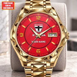 St Kilda AFL Men Luxury Hand Watch Personalized Any Name Gift For Fan