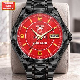 Sydney Swans AFL Men Luxury Hand Watch Personalized Any Name Gift For Fan