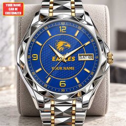 West Coast Eagles AFL Men Luxury Hand Watch Personalized Any Name Gift For Fan