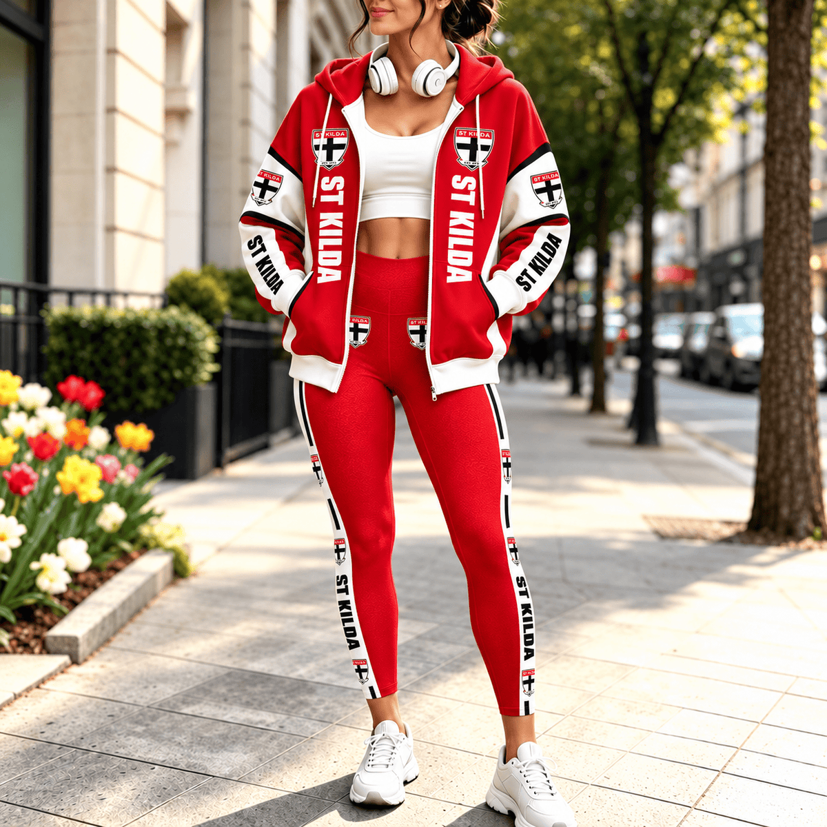 St Kilda AFL Full Set Zip/Hoodie & Leggings New Gift For Fan