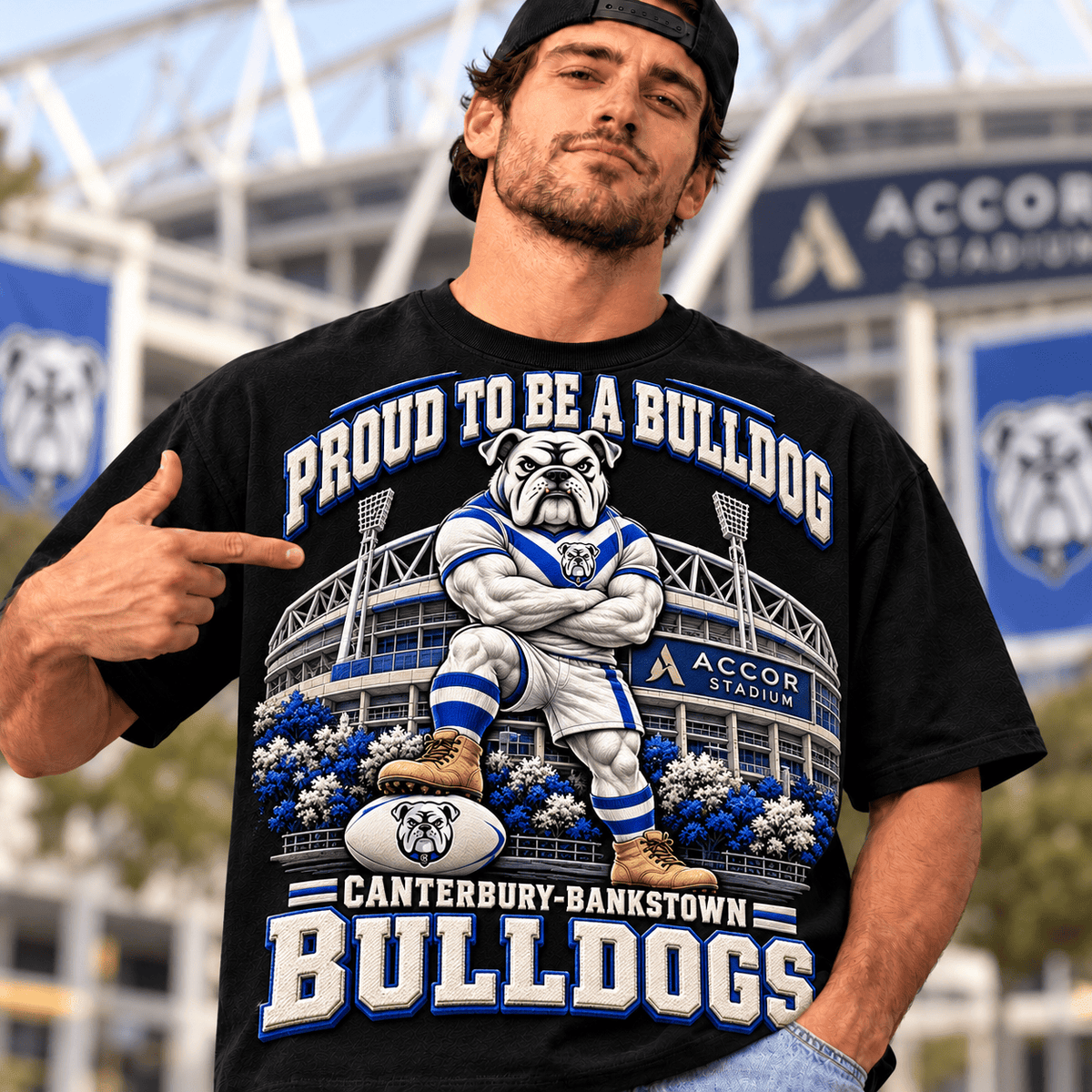 Bulldogs NRL Special Black T-shirt For Fan Gifts