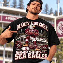 Sea Eagles NRL Special Black T-shirt For Fan Gifts