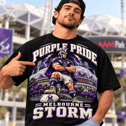 Melbourne Storm NRL Special Black T-shirt For Fan Gifts