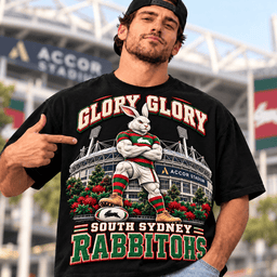 South Sydney Rabbitohs NRL Special Black T-shirt For Fan Gifts