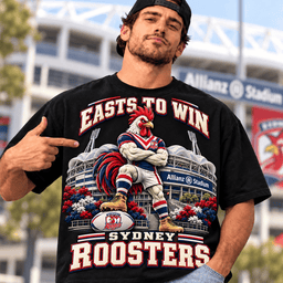 Sydney Roosters NRL Special Black T-shirt For Fan Gifts
