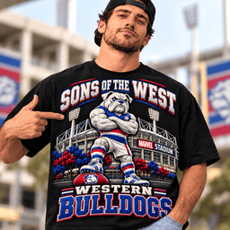 Western Bulldogs AFL Special Black T-shirt For Fan Gifts