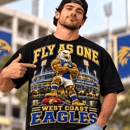 West Coast Eagles AFL Special Black T-shirt For Fan Gifts