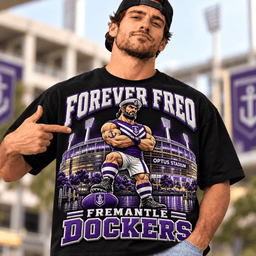 Fremantle Dockers AFL Special Black T-shirt For Fan Gifts