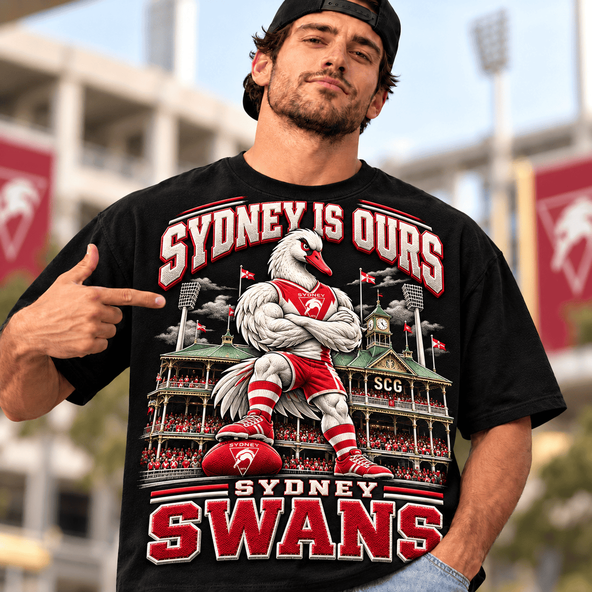 Sydney Swans AFL Special Black T-shirt For Fan Gifts