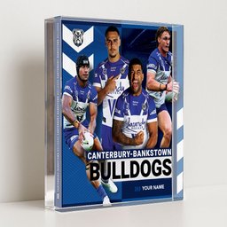 Bulldogs NRL New Acrylic Block Plaque Famous Players Custom Any Name