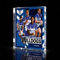 Bulldogs NRL New Acrylic Block Plaque Famous Players Custom Any Name