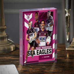 Sea Eagles NRL New Acrylic Block Plaque Famous Players Custom Any Name