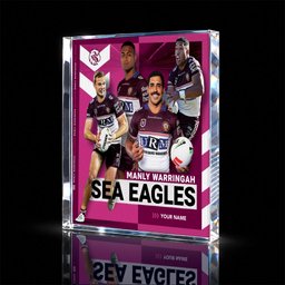 Sea Eagles NRL New Acrylic Block Plaque Famous Players Custom Any Name