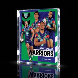 Warriors NRL New Acrylic Block Plaque Famous Players Custom Any Name