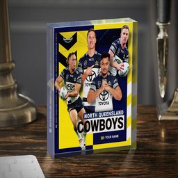 Cowboys NRL New Acrylic Block Plaque Famous Players Custom Any Name