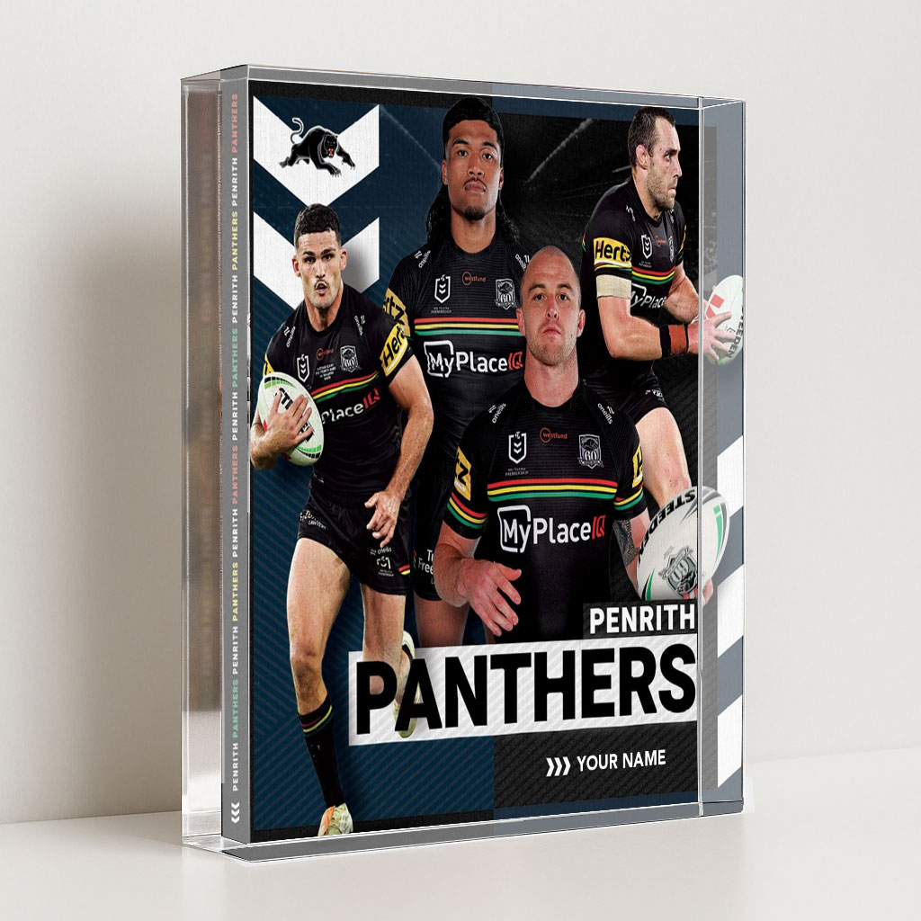 Penrith Panthers NRL New Acrylic Block Plaque Famous Players Custom Any Name