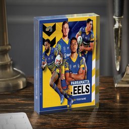 Parramatta Eels NRL New Acrylic Block Plaque Famous Players Custom Any Name