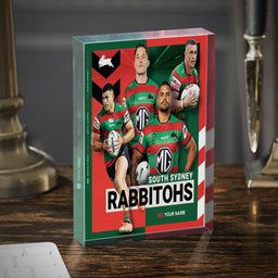 South Sydney Rabbitohs NRL New Acrylic Block Plaque Famous Players Custom Any Name