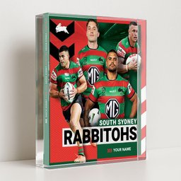 South Sydney Rabbitohs NRL New Acrylic Block Plaque Famous Players Custom Any Name