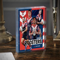 Sydney Roosters NRL New Acrylic Block Plaque Famous Players Custom Any Name