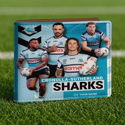 Sharks NRL Team Players Men Wallet Custom Any Name Gifts