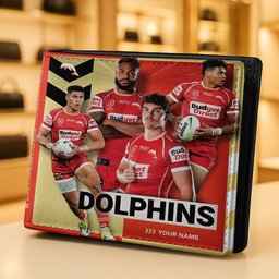Dolphins NRL Team Players Men Wallet Custom Any Name Gifts