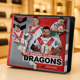 Dragons NRL Team Players Men Wallet Custom Any Name Gifts
