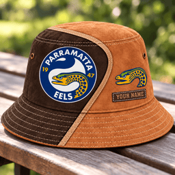 Parramatta Eels NRL Brown Bucket Hat New Style Custom Any Name