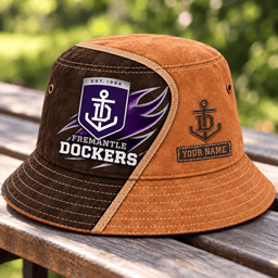 Fremantle Dockers AFL Team Brown Bucket Hat Custom Any Name Gift For Fan Love