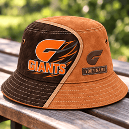 GWS Giants AFL Team Brown Bucket Hat Custom Any Name Gift For Fan Love