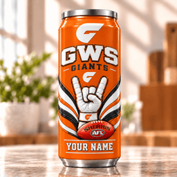 GWS Giants AFL Hand Sign Can Shaped Tumbler Personalized Any Name Gifts